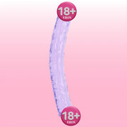 Doc Johnson Crystal Jellies 30 Cm Çift Taraflı Realistik Jel Penis-Mor