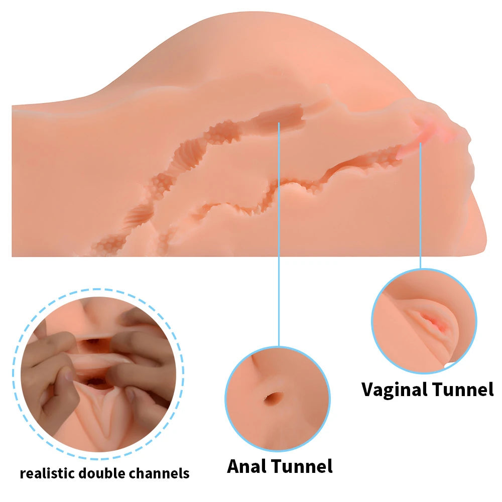 Xise Joshua Solid Silicone Hip Pussy Çift Taraflı Realistik Kalça XS-MA50003