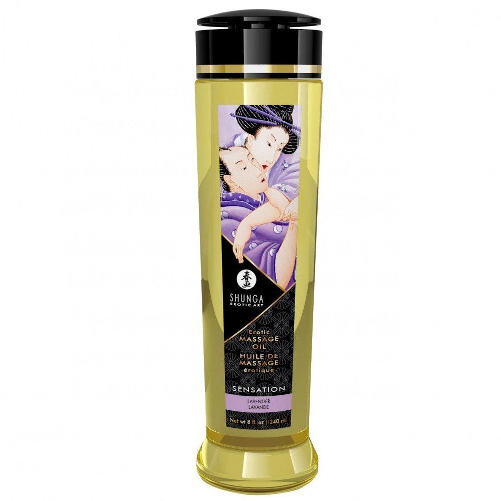 Shunga Massage Oil Sensation Lavanta Aromalı Isıtmalı Masaj Yağı 240 Ml.