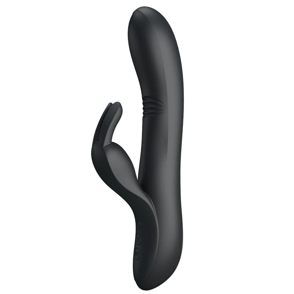 Pretty Love Dylan Parmak Hareket Fonksiyonlu Rabbit Vibratör-Black