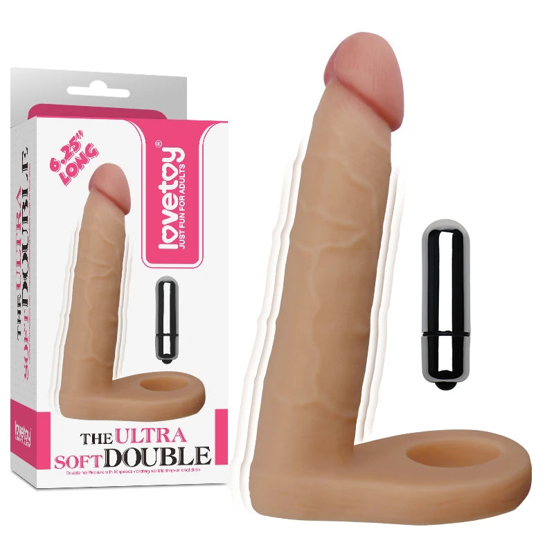 Lovetoy The Ultra Soft Double 15.8 cm Titreşimli Anal Penis LV1132