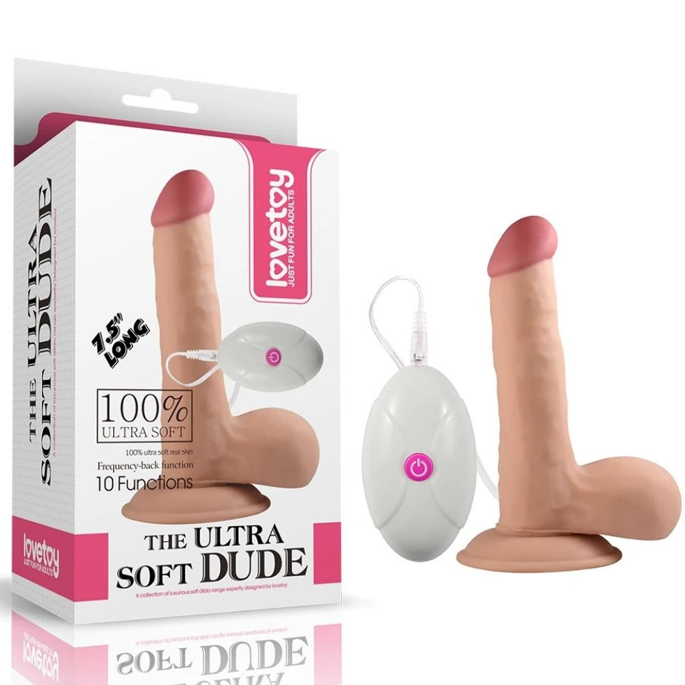 Lovetoy The Ultra Soft Dude Belden Bağlamalı Realistik Vibratör 18 Cm