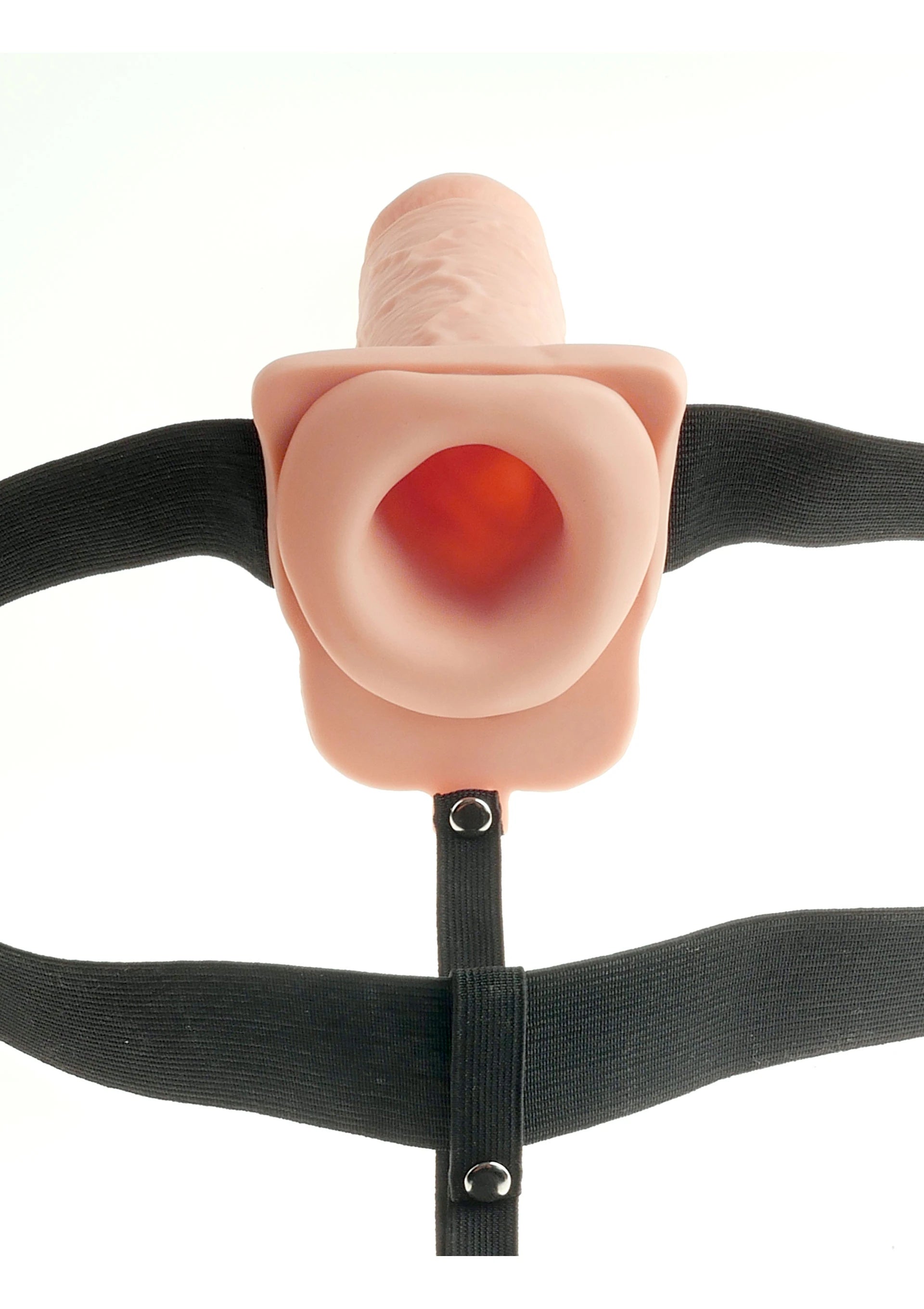 Fetish Fantasy Serisi Usb Şarjlı Strapon Titreşimli İçi Boş Penis 18 cm