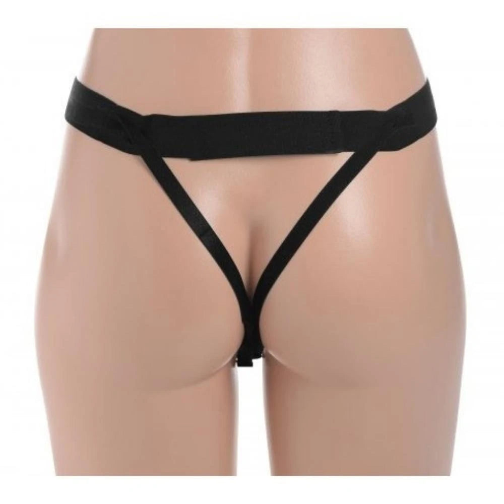 Size Matters Hollow Strap-On Black İçi Boş Kemerli Penis 25 Cm