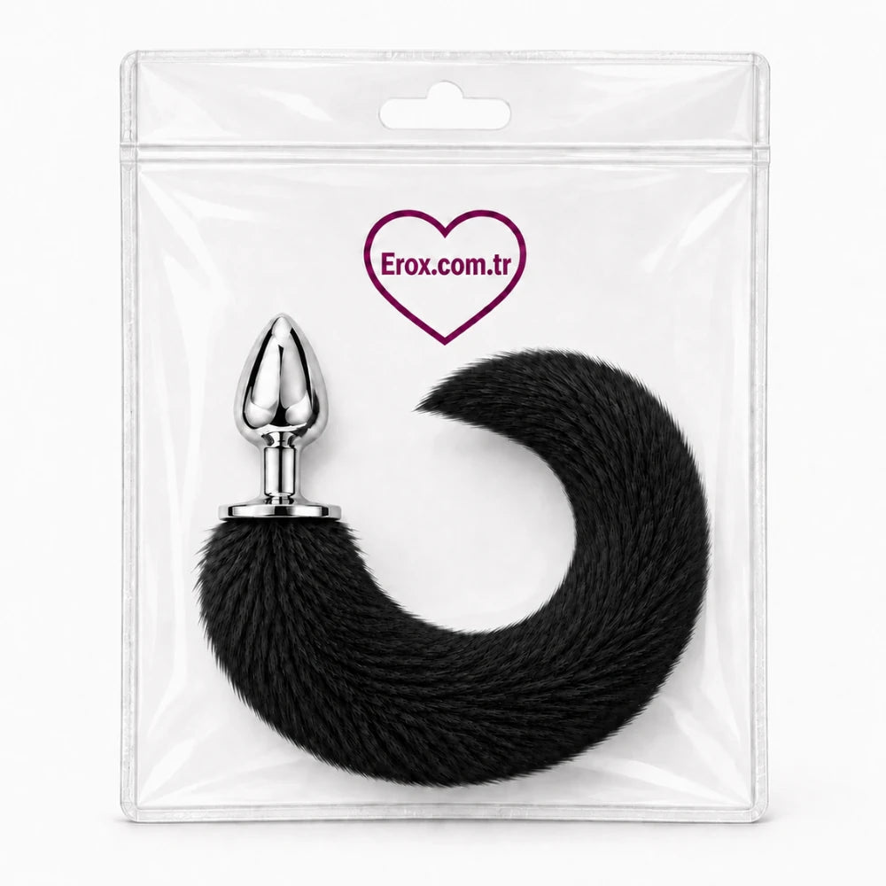 Frowzer Anal Fantasy Tail Siyah Tilki Kuyruklu Metal Anal Plug