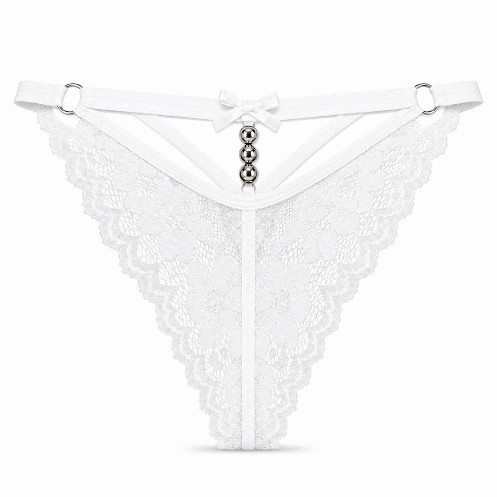 Frowzer Fantasy Wear Luxury Lingerie Dantelli Seksi Fantezi Külot-Beyaz