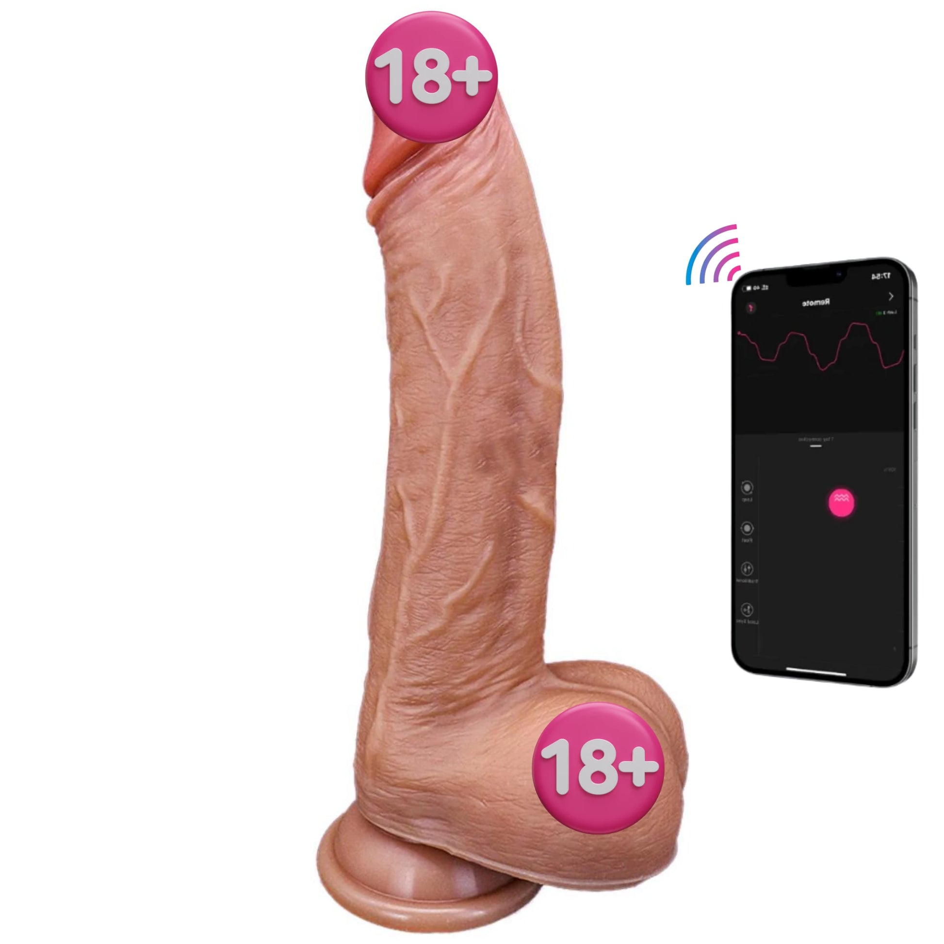 Frowzer The Dick 4 İn 1 Çok Fonksiyonlu Hareketli ve Telefon Kontrollü Dildo