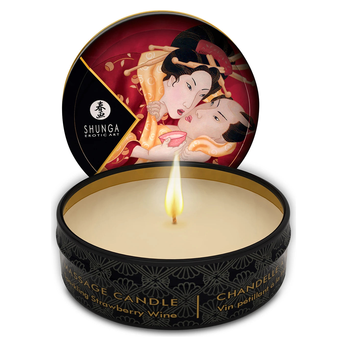 Shunga Mini Massage Candle Strawberry 30 Ml Erotik Masaj Mumu
