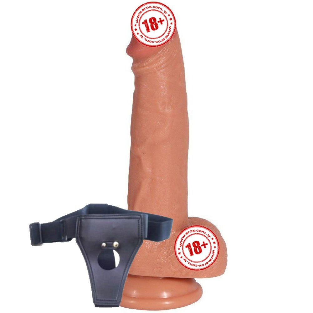 Shequ Archie Natural Çift Katmanlı 21 Cm Kemerli Realistik Penis