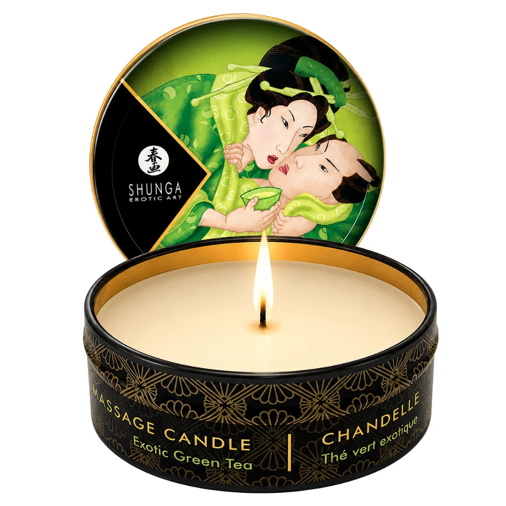 Shunga Mini Massage Candle Green Tea 30 Ml Erotik Masaj Mumu