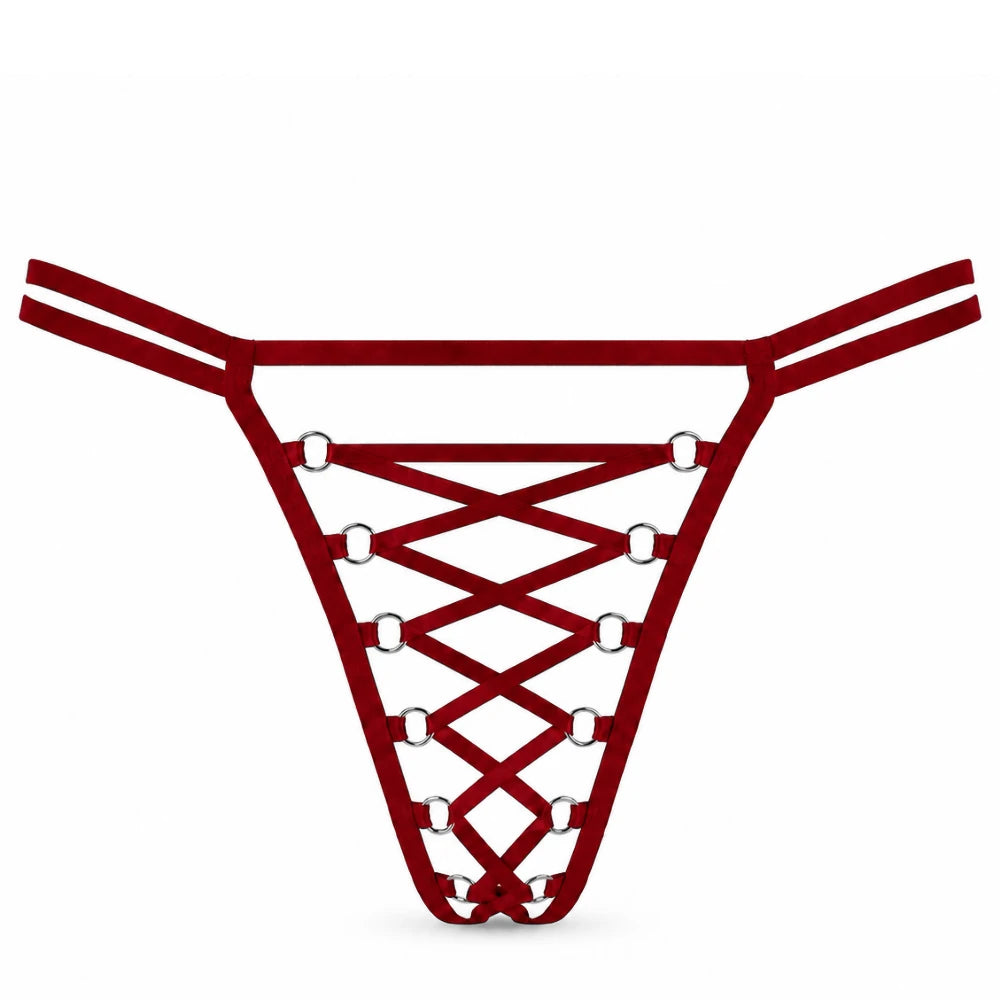 Frowzer Fantasy Wear Luxury Lingerie Bağlamalı Tanga-Kırmızı