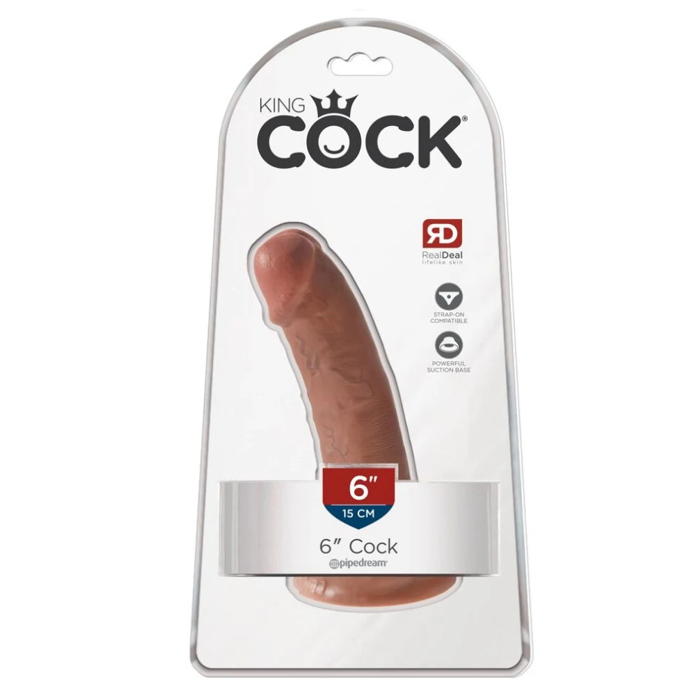 Pipedream King Cock 6'' Testissiz Realistik Amerikan Penis - Brown