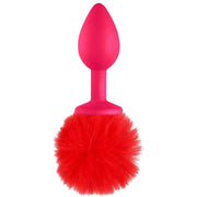 Frowzer Luxury Pink Silicone Bunny Tail Red Kuyruklu Anal Plug