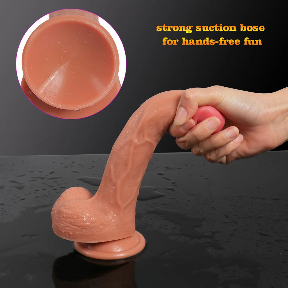 Shequ Victor Strap-On 20 Cm Belden Bağlamalı Realistik Penis SQ-WBD10014
