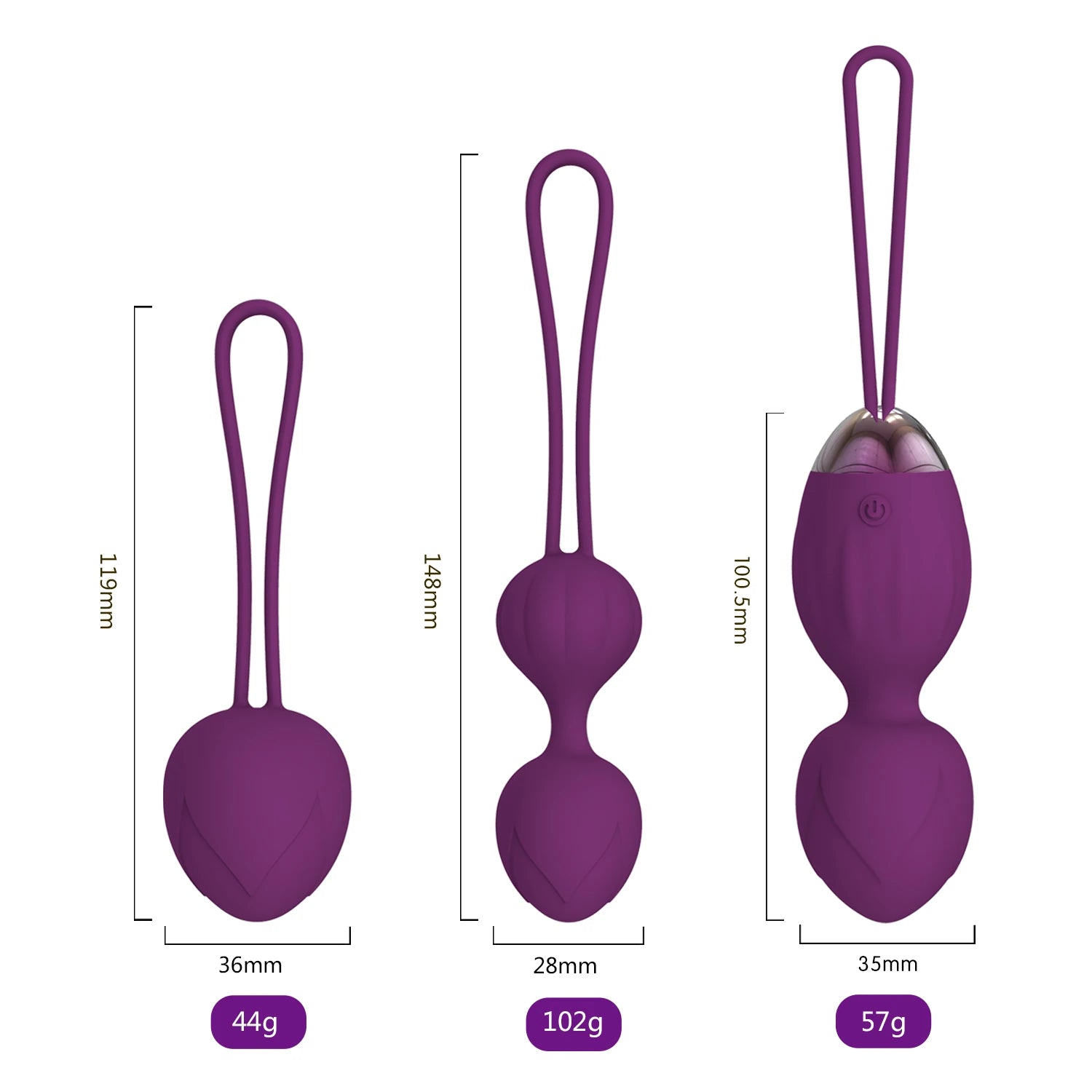 Frowzer Exuis Purple Uzaktan Kumandalı Kegel Egzersiz Topu