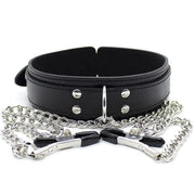 Frowzer Fetish Fantasy Series Collar With Nipple Clamps Zincirli Göğüs Klipsi