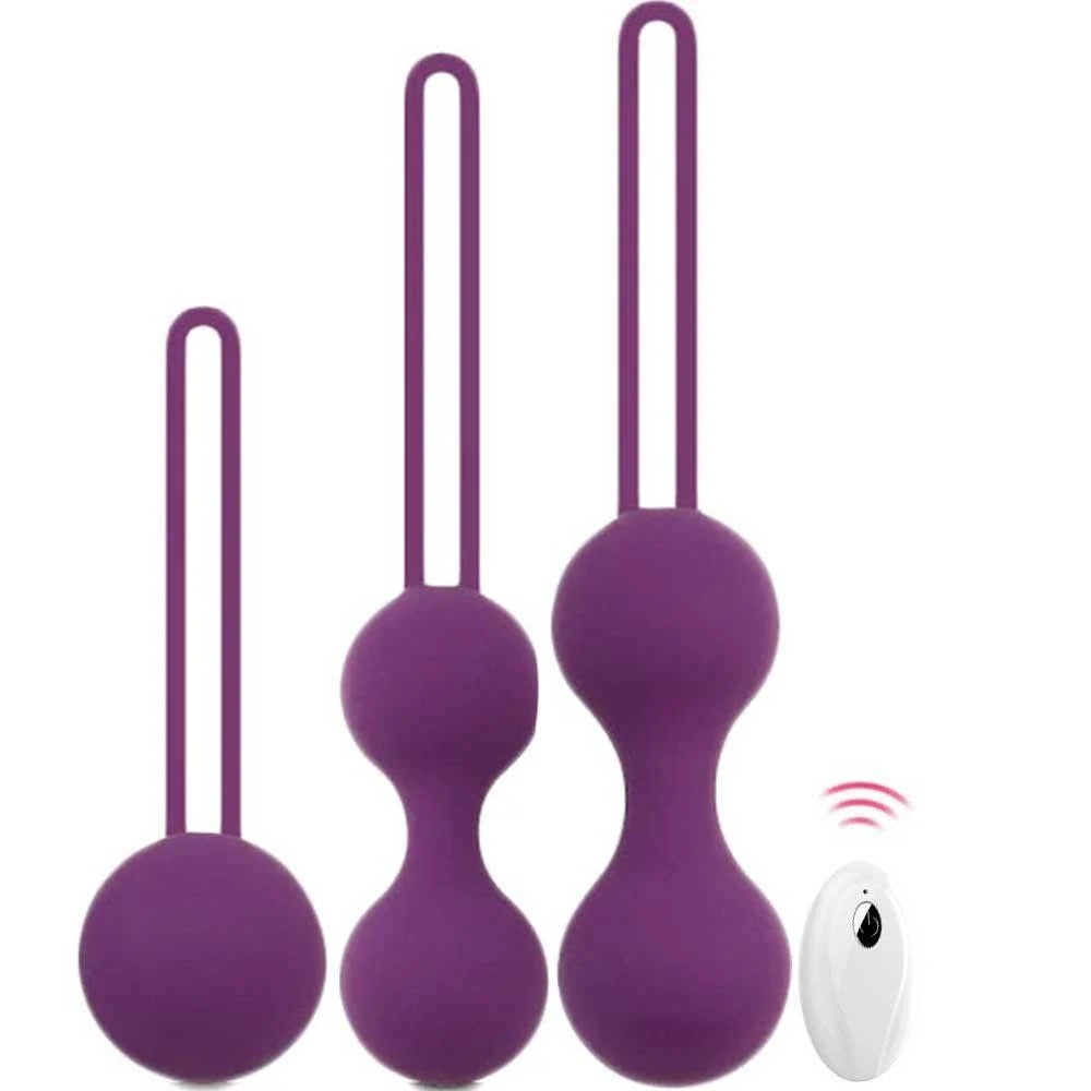 Frowzer Exuis Balls Set Uzaktan Kumanda Kegel Egzersiz Vibratörü Mor