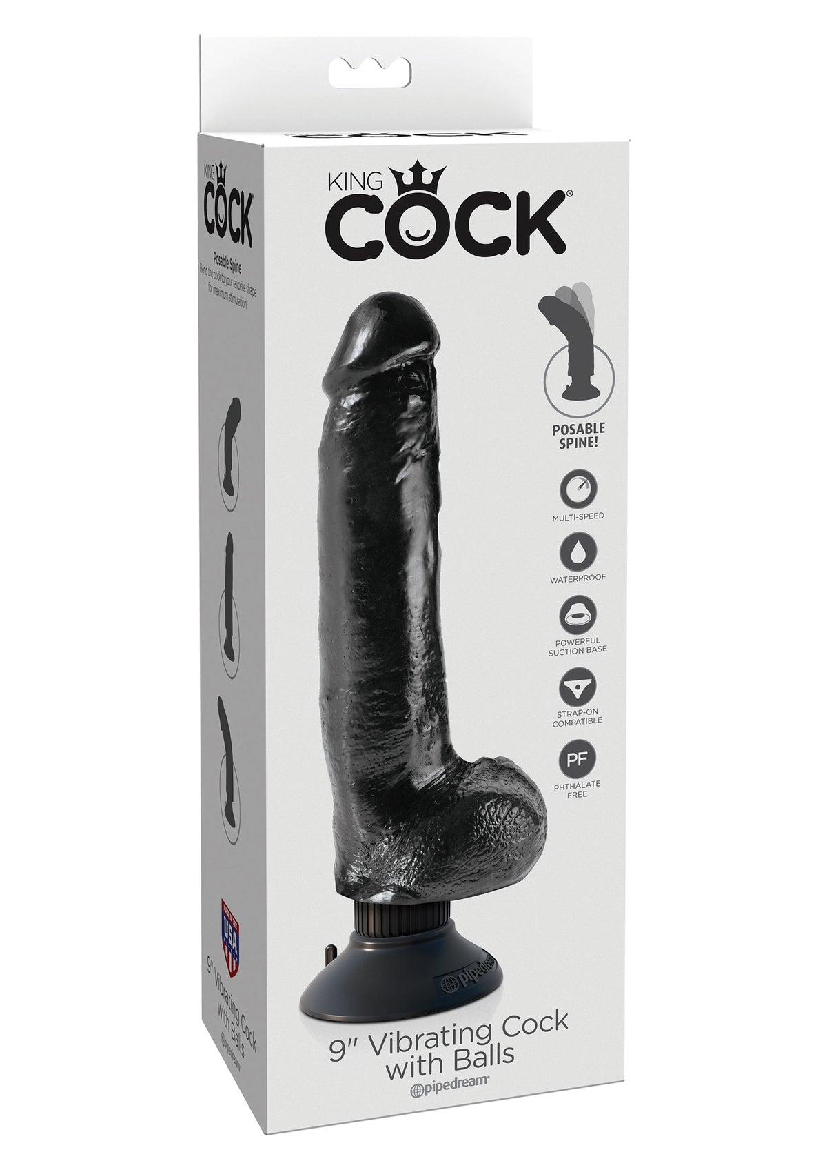 Pipedream King Cock 23 cm Titreşimli Zenci Realistik Penis