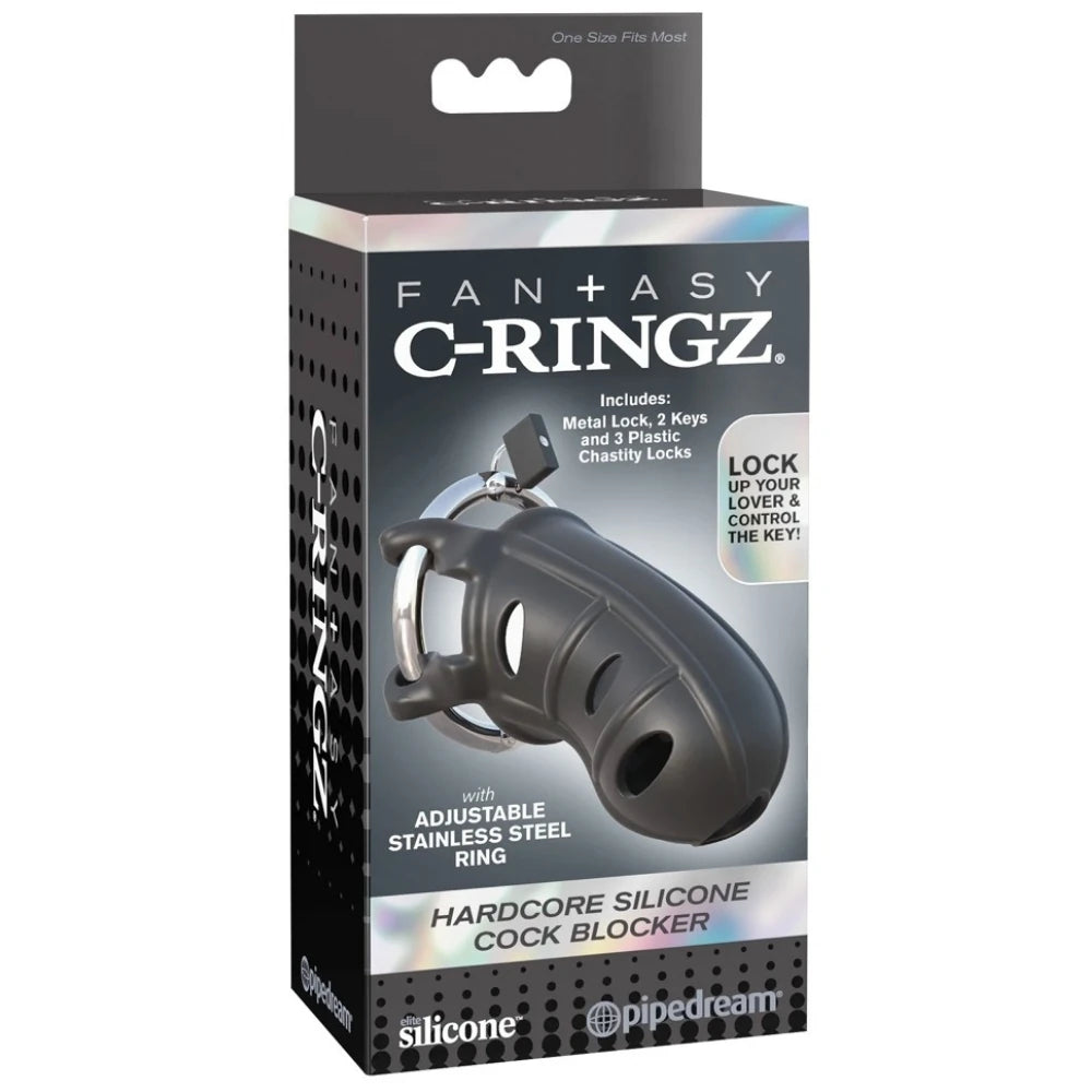 Pipedream Fantasy C-Ringz Hardcore Silicone Cock Blocker Penis Kafesi