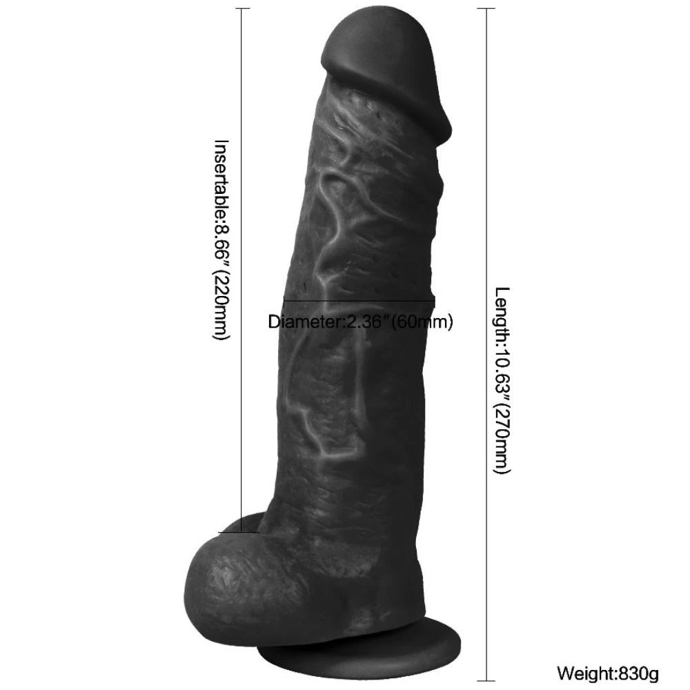 Xise Jihad King 27 cm Belden Bağlamalı Realistik Zenci Penis