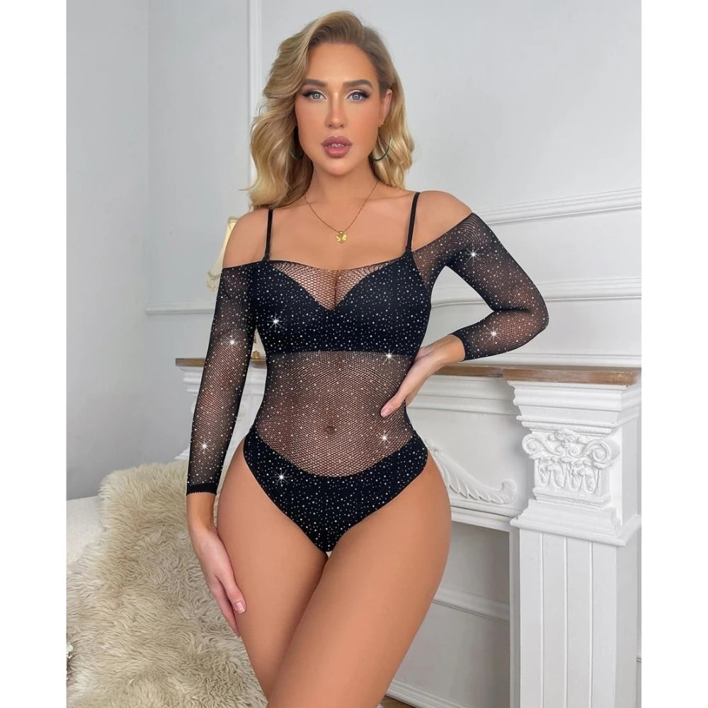 Frowzer Fantasy Wear Taşlı Bodysuit Seksi Vücut Çorabı
