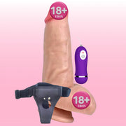 Shequ Red Eagle Strapon 16 cm Belden Bağlamalı Titreşimli Realistik Penis