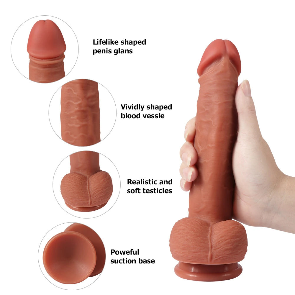 Shequ Leo Belden Bağlamalı 23 Cm Strapon Realistik Penis