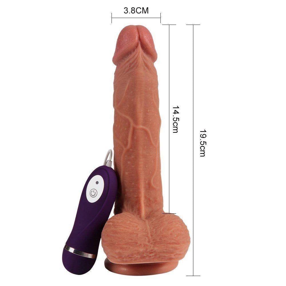 Shequ Dildo Series Crowley's Natural Doku 18 Cm Titreşimli Realistik Penis