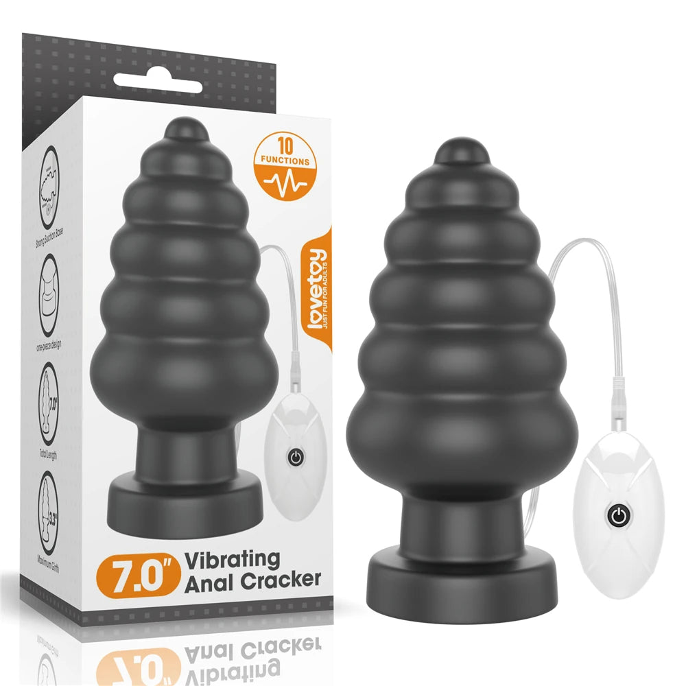 Lovetoy Anal Cracker 18 cm Titreşimli Büyük Anal Plug