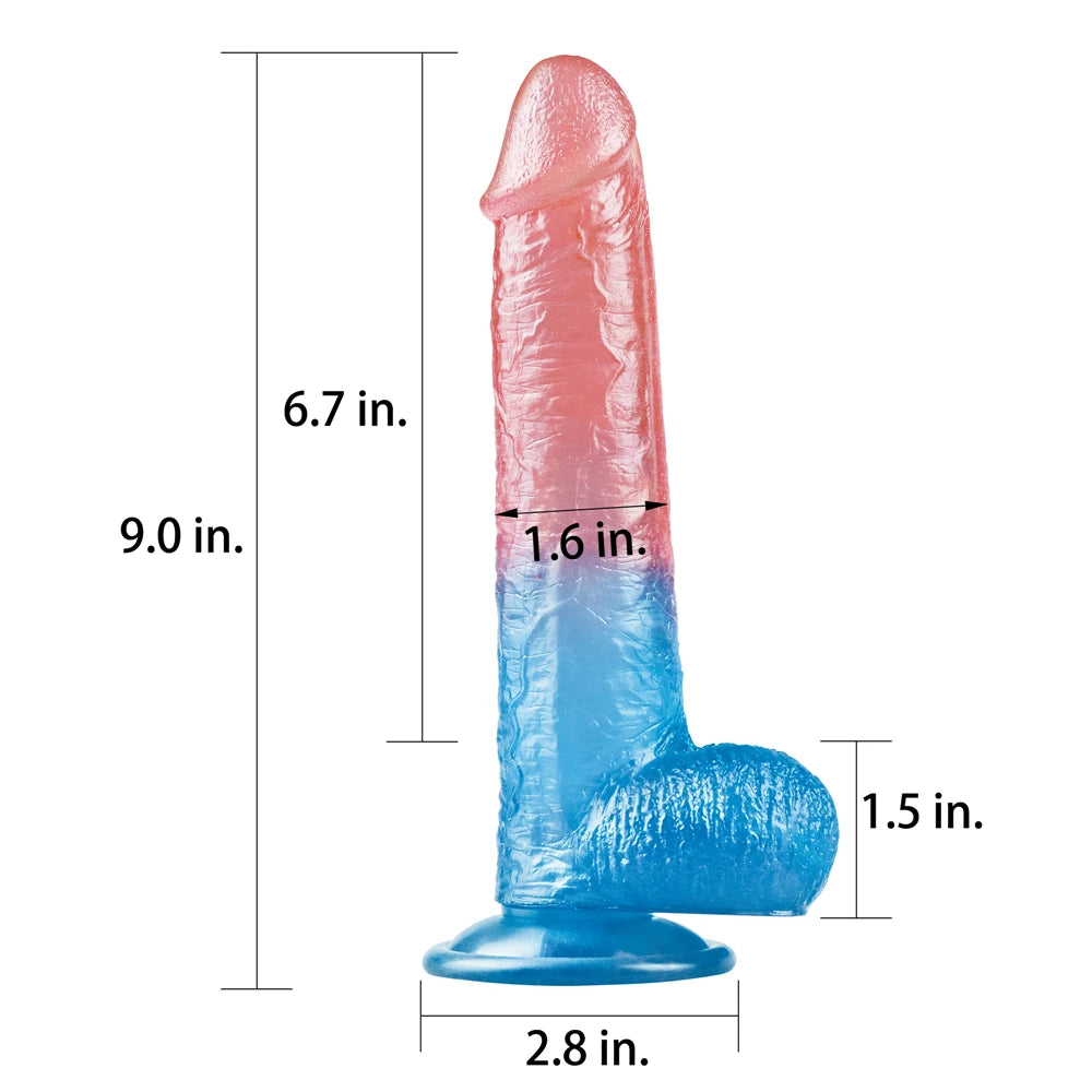 Lovetoy Dazzle Studs Jel Dildo 23 cm Realistik Penis LV318014