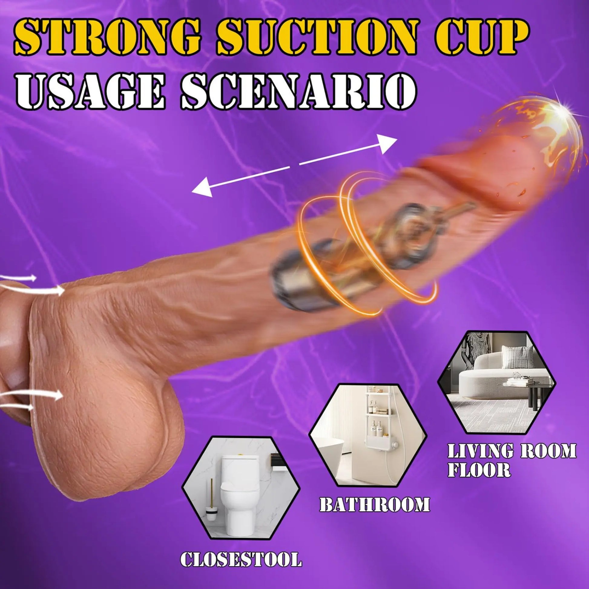 Frowzer The Dick 4 İn 1 Çok Fonksiyonlu Hareketli ve Telefon Kontrollü Dildo
