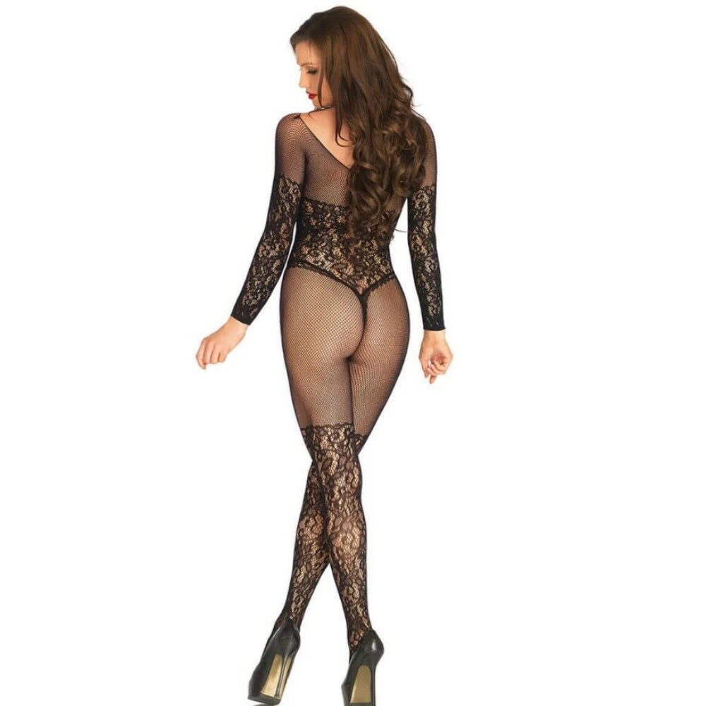 Frowzer She Fantasy Wear Dantelli Özel Bölge Açık Seksi Vücut Çorabı