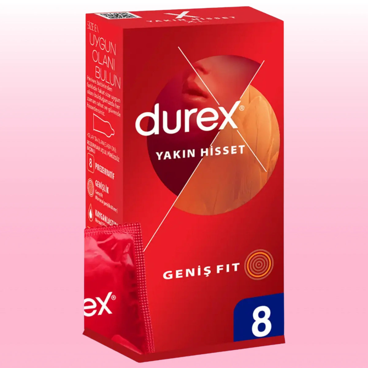 Durex Yakın Hisset 8'li Slim Fit Prezervatif Kondom