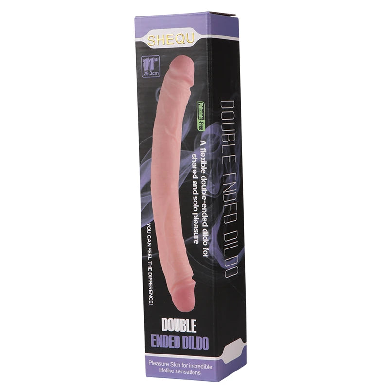 Shequ Dildo Series Elvis 30 Cm Çift Taraflı Realistik Penis