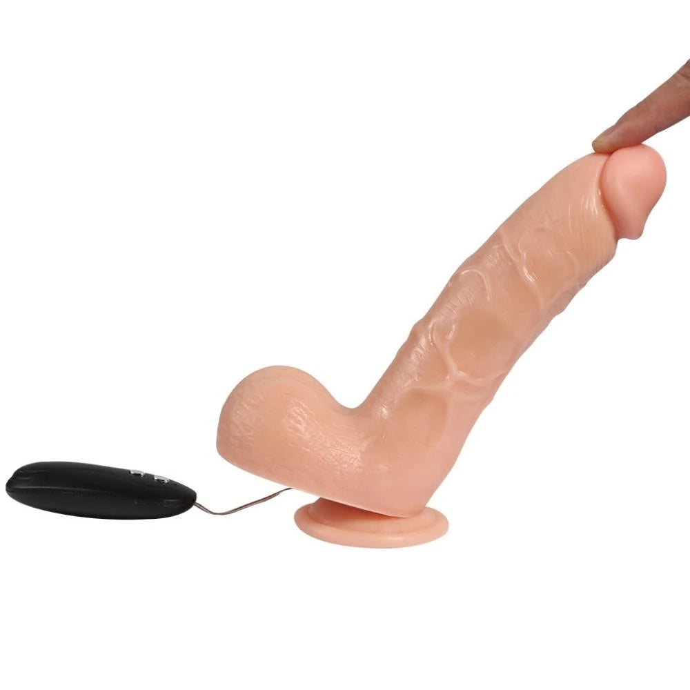 Shequ Dildo Series Adam Rubber 21 Cm 10 Modlu Titreşimli Realistik Penis