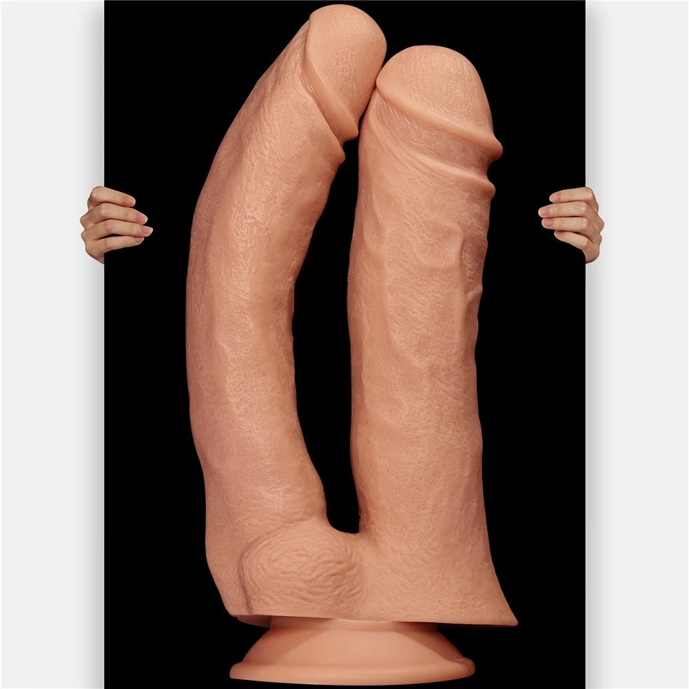 Lovetoy 12'' Realistic Mega Double Dildo 33 Cm Çift Taraflı Realistik Penis LV111013