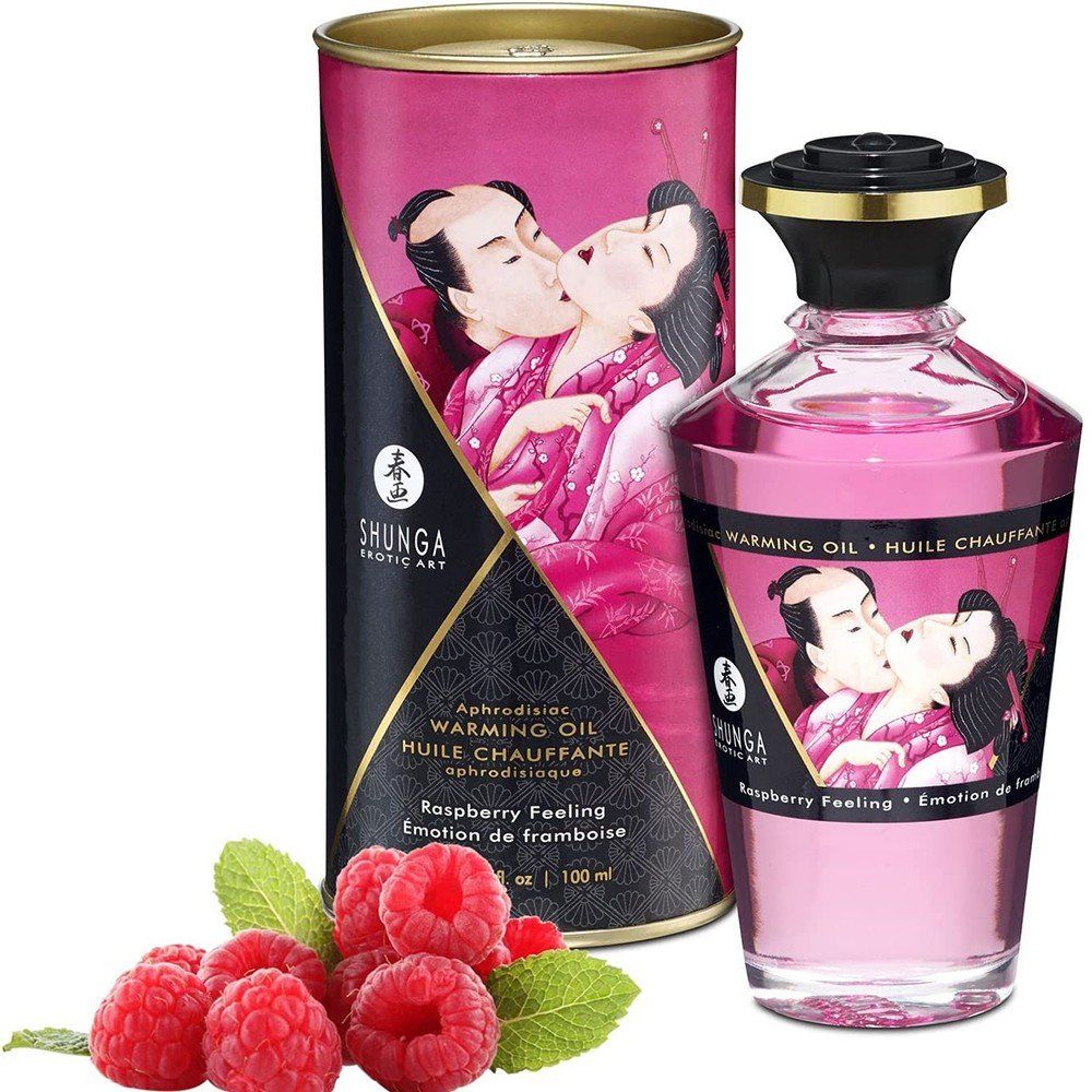 Shunga Aphrodisiac Warming Oil Raspberry Aromalı Isıtmalı Masaj Yağı 100 Ml.
