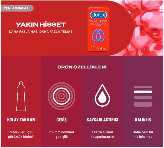 Durex Yakın Hisset 20'li Prezervatif
