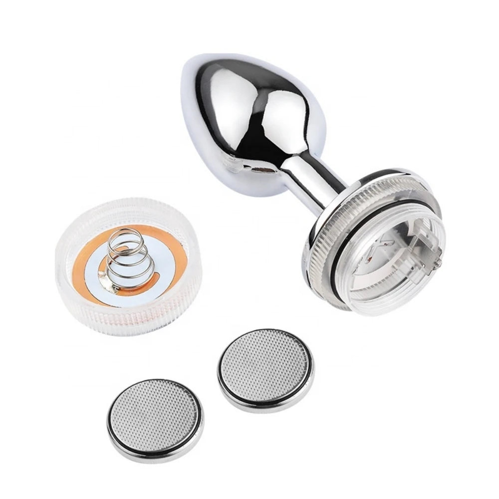 Frowzer Remote Control Uzaktan Kumandalı Led Işıklı Metal Anal Plug Medium