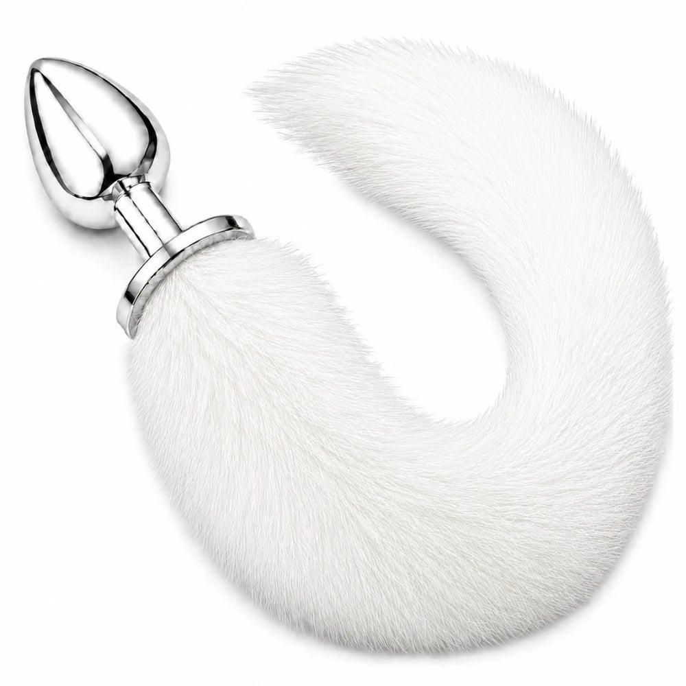 Frowzer Anal Fantasy Tail Beyaz Tilki Kuyruklu Metal Anal Plug