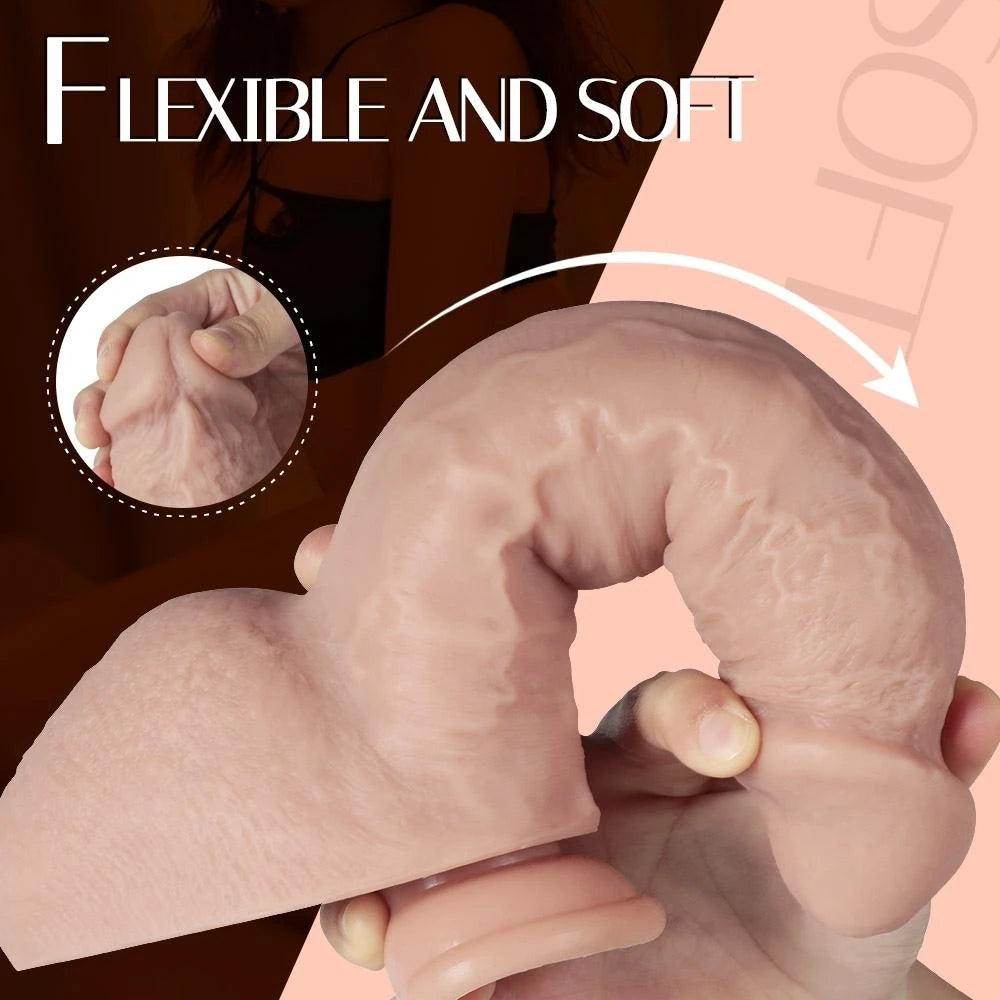 Xise Dildo Series Neptune Natural Doku Realistik Penis XS-WBB10052-Flesh