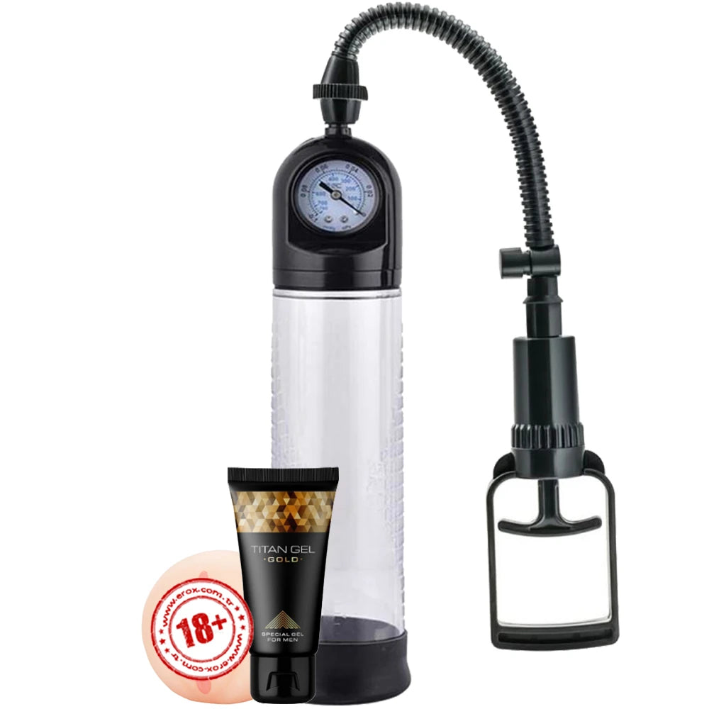 Frowzer World Men's Pump Dijital Mekanizmalı Manuel Penis Pompası Kampanya Paket