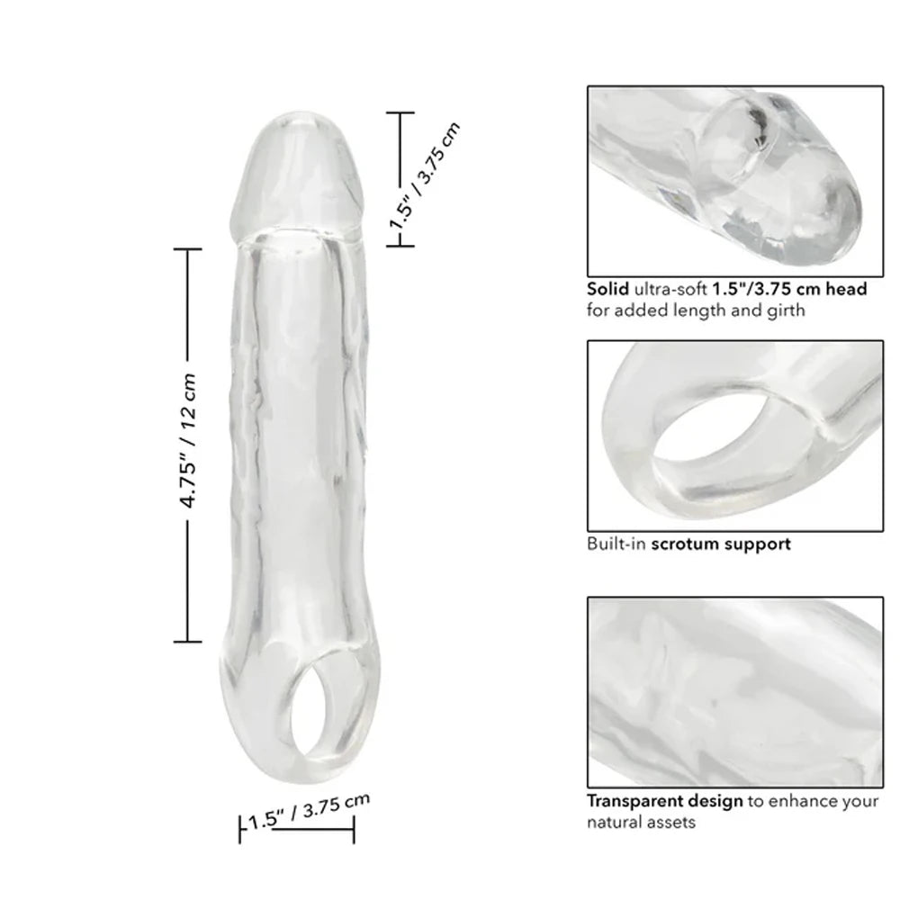 Calexotics Clear Extension 3.75 Cm Uzatmalı Şeffaf Penis Kılıfı