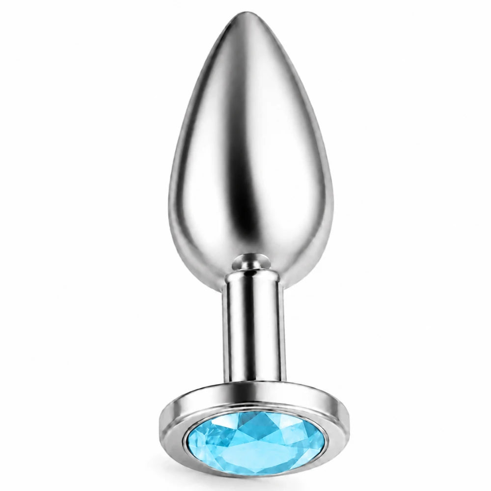 Frowzer Anal Fantasy Luxury Diamond Blue Taşlı Çelik Metal Anal Plug – Large