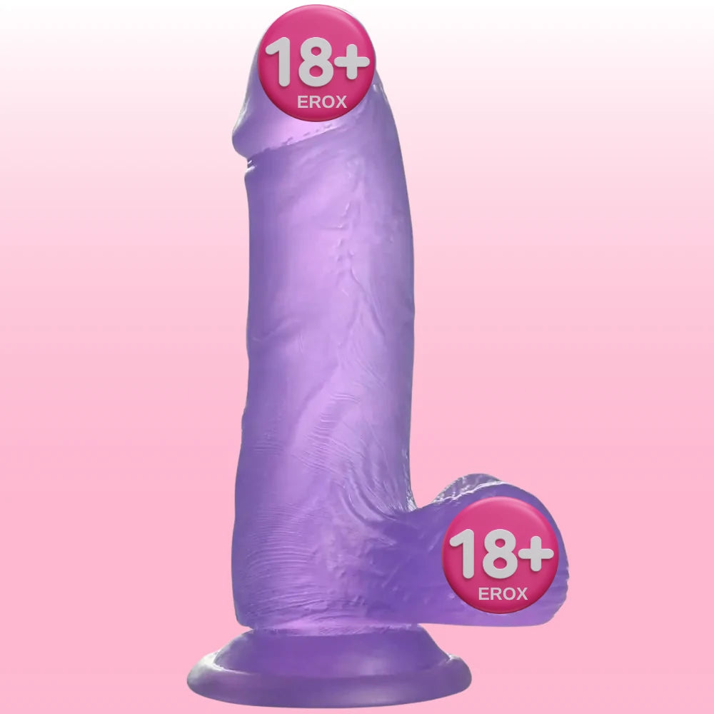 Lovetoy Jelly Studs Purple Small 15 cm Jel Dildo LV3102