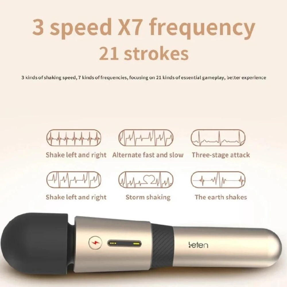 Leten Lighting 3 Professional Massager Ultra Güçlü Masaj Wand Vibratör