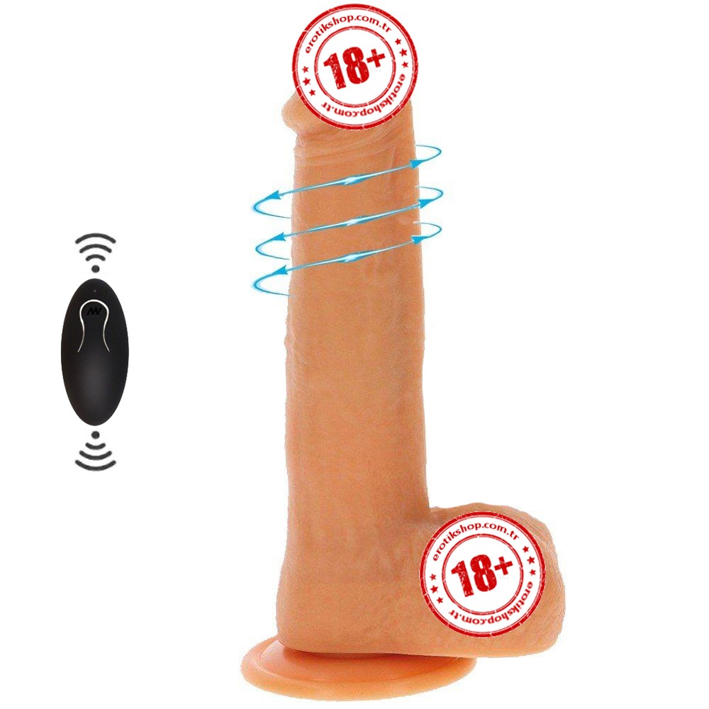 ToyJoy Naked Beaded Dildo Silicone Dönebilen Hareketli Penis 21 Cm