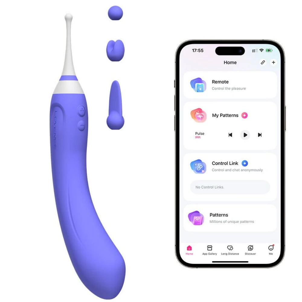 Lovense Hyphy Telefon Kontrollü Çift Motorlu G-Spot Vibratör