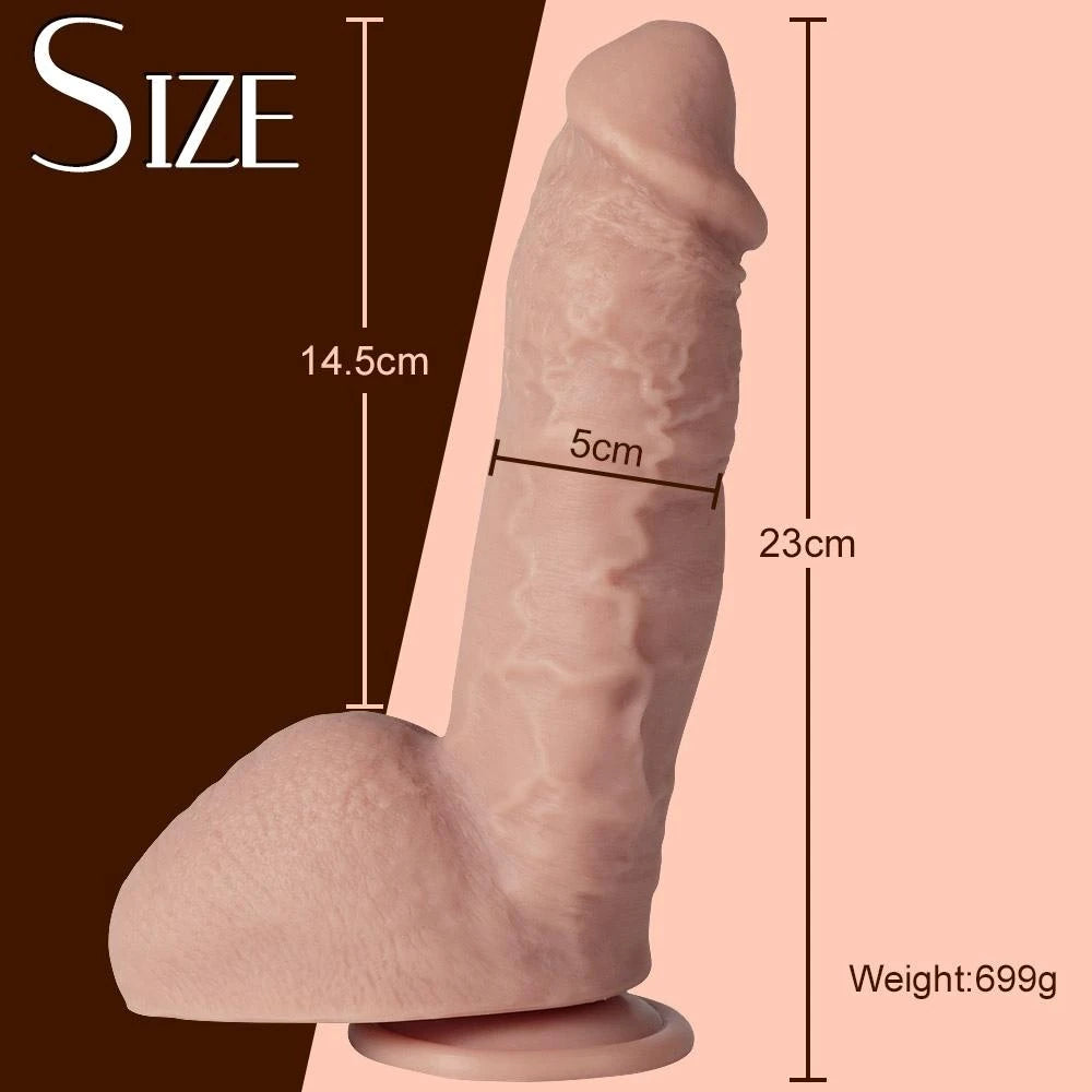 Xise Dildo Series Neptune Natural Doku Realistik Penis XS-WBB10052-Flesh