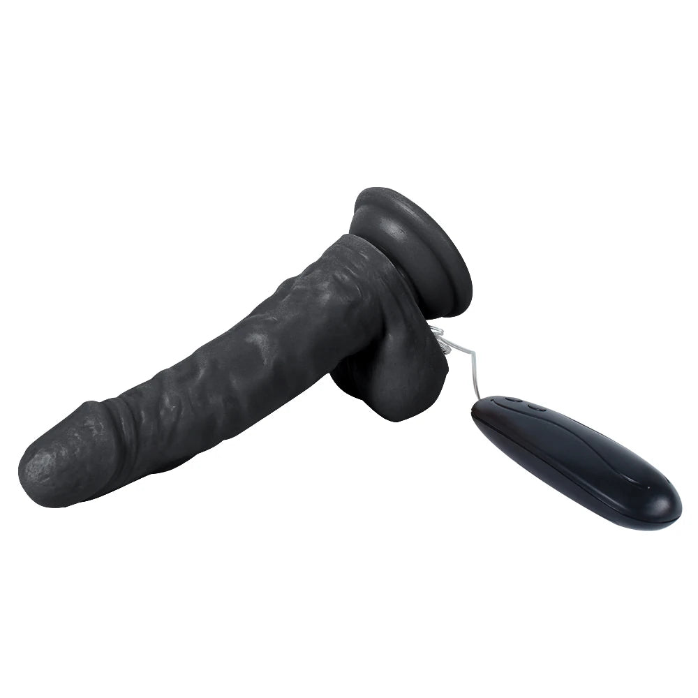 Xise Dildo Series Hunk Eagle Belden Bağlamalı Titreşimli Realistik Penis 17 Cm - Siyah